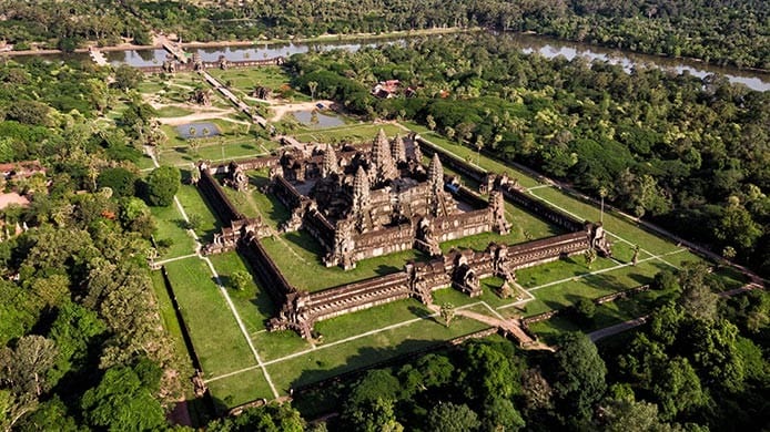 Magnete Frigorifero 3D Angkor Wat Cambogia - Souvenir Di Viaggio In Resina Fatta A Mano - Regalo Ricordo Per Collezionisti - 7x5 Cm