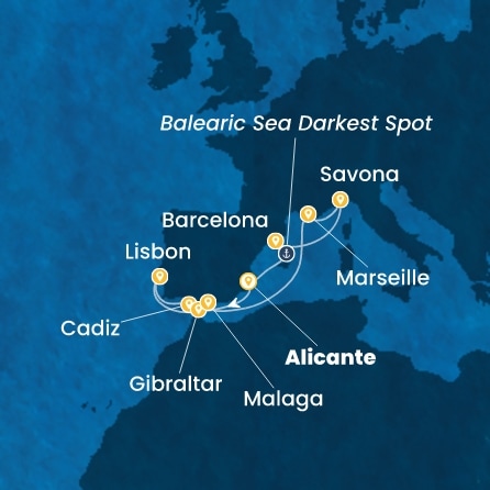 Route 10 Nächte - Spanien,  Portugal,  Gibraltar (Großbritannien),  Frankreich,  Italien