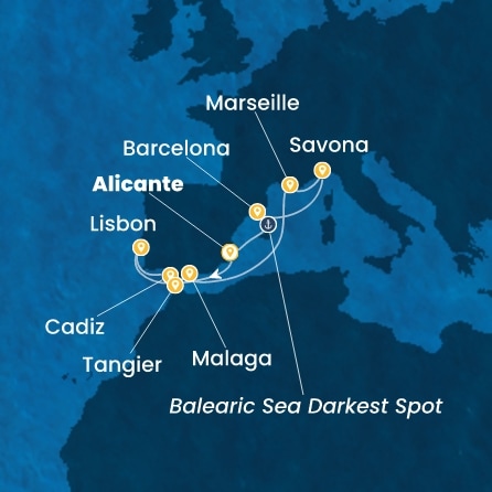 Route 10 Nächte Spanien, Portugal, Marokko, Frankreich, Italien