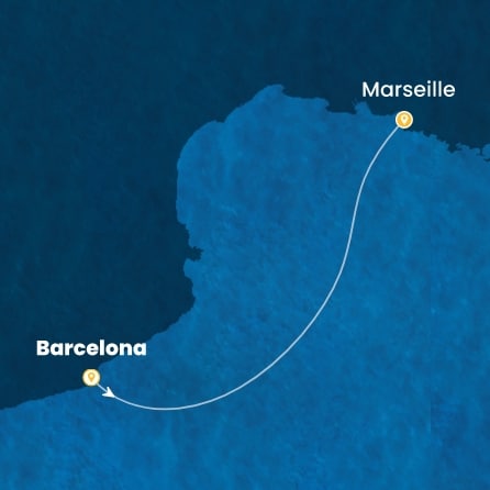 Route 1 Nacht - Spanien,  Frankreich