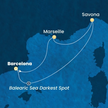 Route 4 Nächte - Spanien,  Frankreich,  Italien