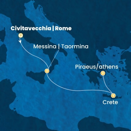 Route 4 Nächte - Italien,  Griechenland