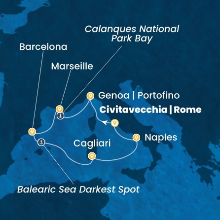 Route 7 Nächte - Italien,  Frankreich,  Spanien