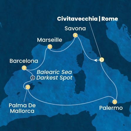 Route 7 Nächte - Italien,  Frankreich,  Spanien,  Balearen (Spanien)