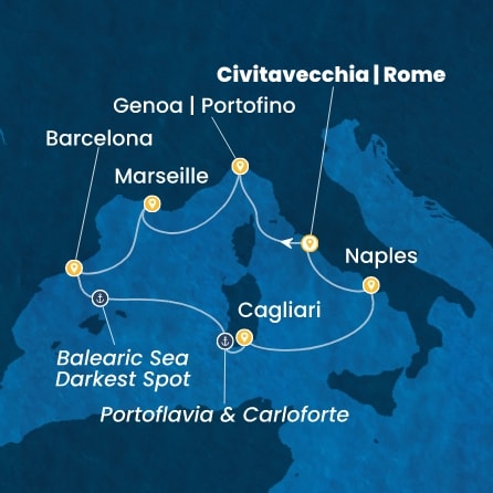 Route 7 Nächte - Italien,  Frankreich,  Spanien