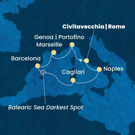 Route 7 Nächte - Italien,  Frankreich,  Spanien