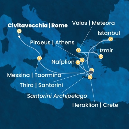 Route 11 Nächte Italien, Griechenland, Türkei