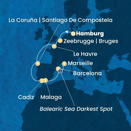Route 11 Nächte - Deutschland,  Belgium,  Frankreich,  Spanien