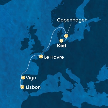 Allemagne, Danemark, France, Espagne, Portugal