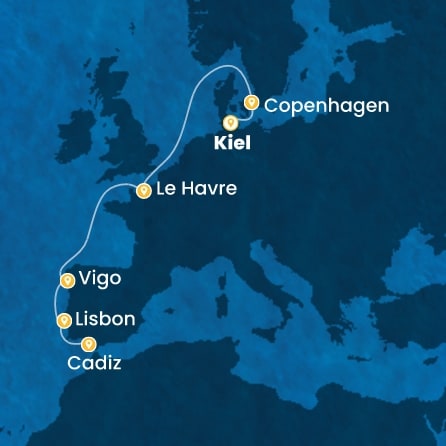 Allemagne, Danemark, France, Espagne, Portugal