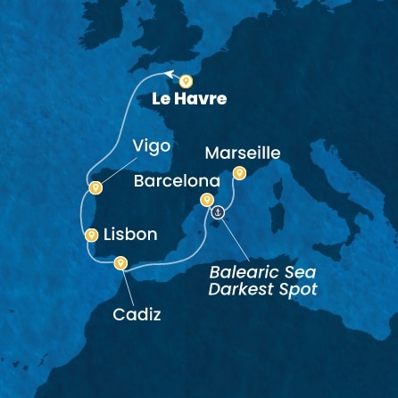 Route 7 Nächte Frankreich, Spanien, Portugal