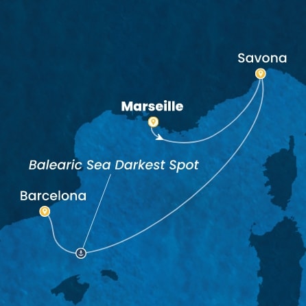 Route 3 Nächte - Frankreich,  Italien,  Spanien