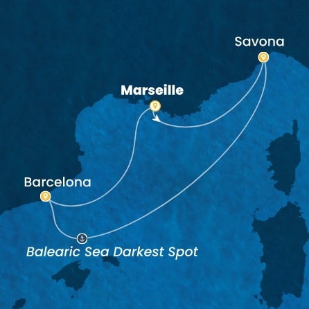 Route 4 Nächte - Frankreich,  Italien,  Spanien