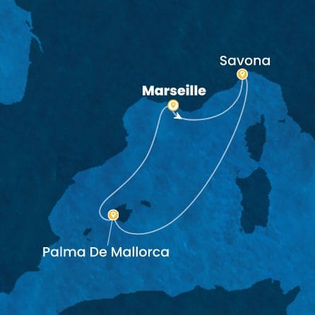 France, Italie, Baléares
