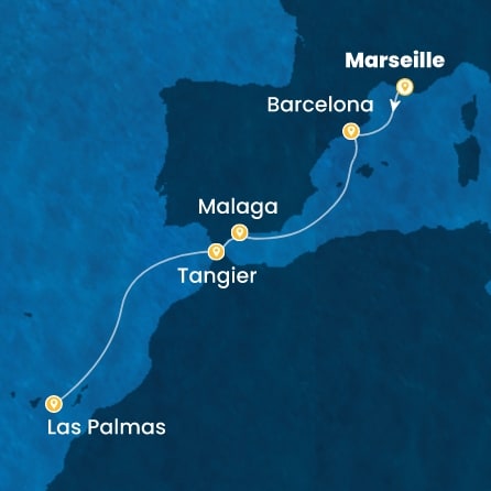Route 6 Nächte Frankreich, Spanien, Marokko, Kanaren (Spanien)