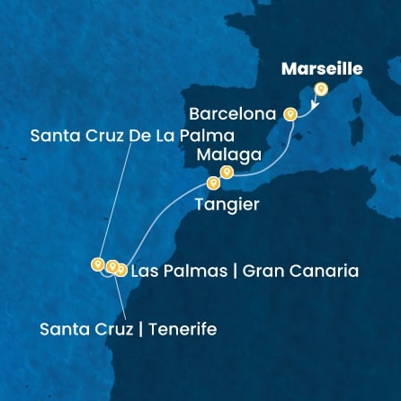 Route 9 Nächte Frankreich, Spanien, Marokko, Kanaren (Spanien)