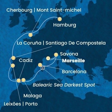 Route 12 Nächte - Frankreich,  Italien,  Spanien,  Portugal,  Deutschland