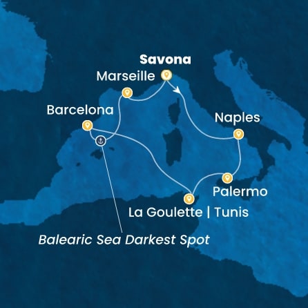 Route 7 Nächte - Italien,  Tunesien,  Spanien,  Frankreich